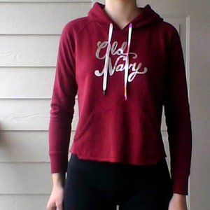 Cropped Hooded Drawstring Sweatshirt Old Navy